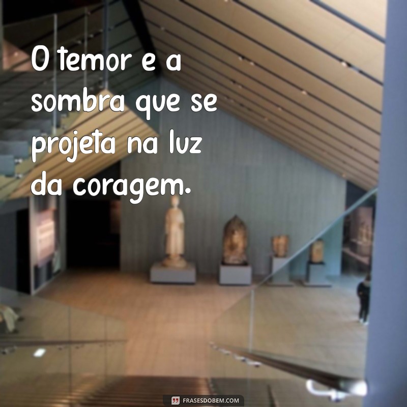 temor O temor é a sombra que se projeta na luz da coragem.