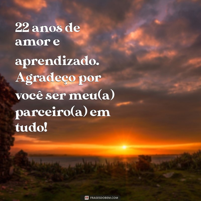 Celebrando 22 Anos de Casamento: Mensagens Inspiradoras para Comemorar o Amor 