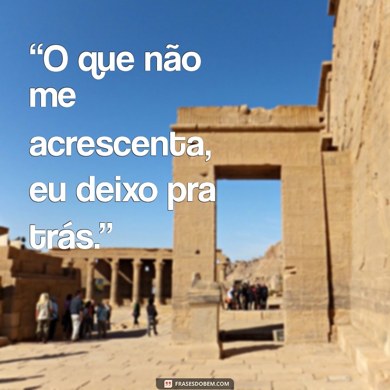 frases o que nao me acrescenta “O que não me acrescenta, eu deixo pra trás.”