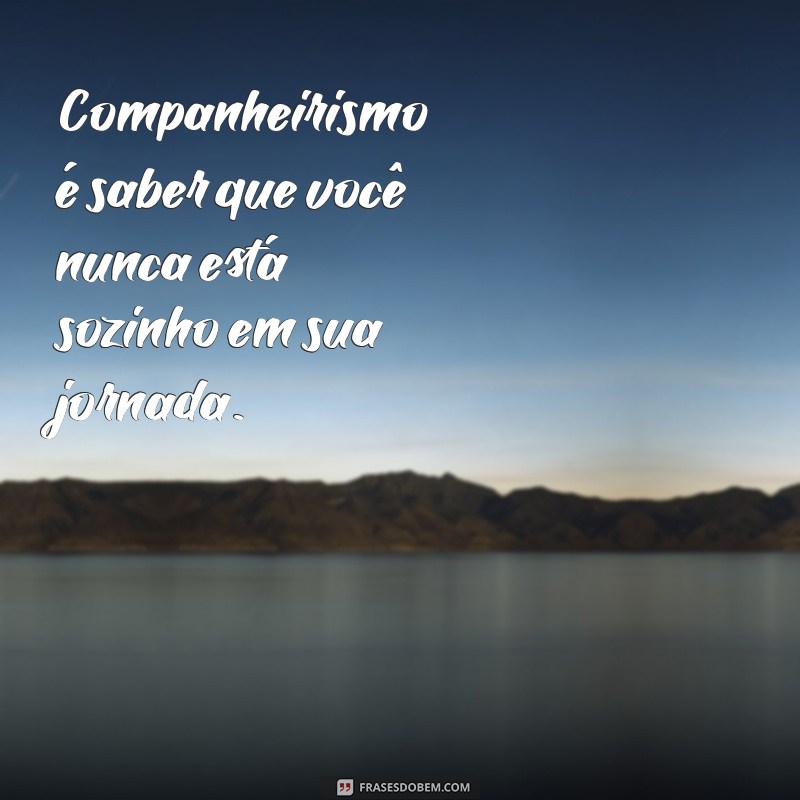 Frases Inspiradoras sobre Companheirismo para Fortalecer Relações 