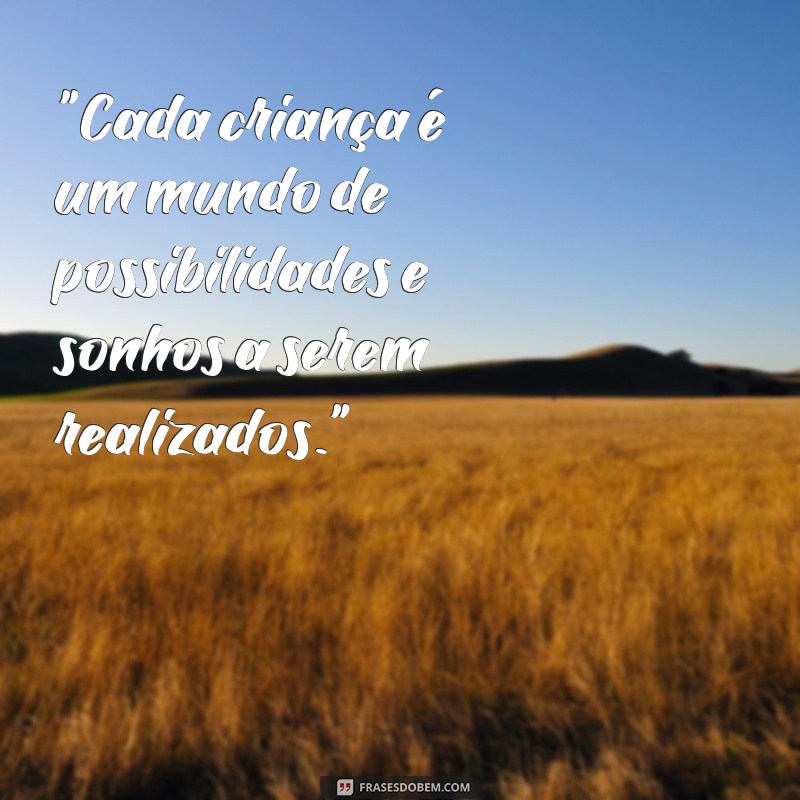 frases do dia daa crianças 