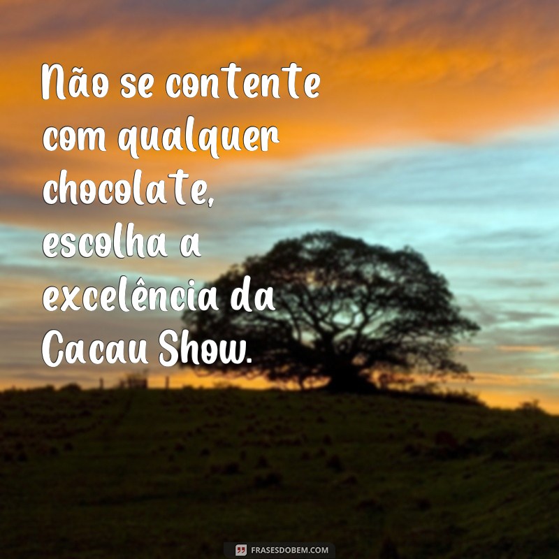 Descubra as melhores frases de chocolate da Cacau Show para adoçar seu dia! 