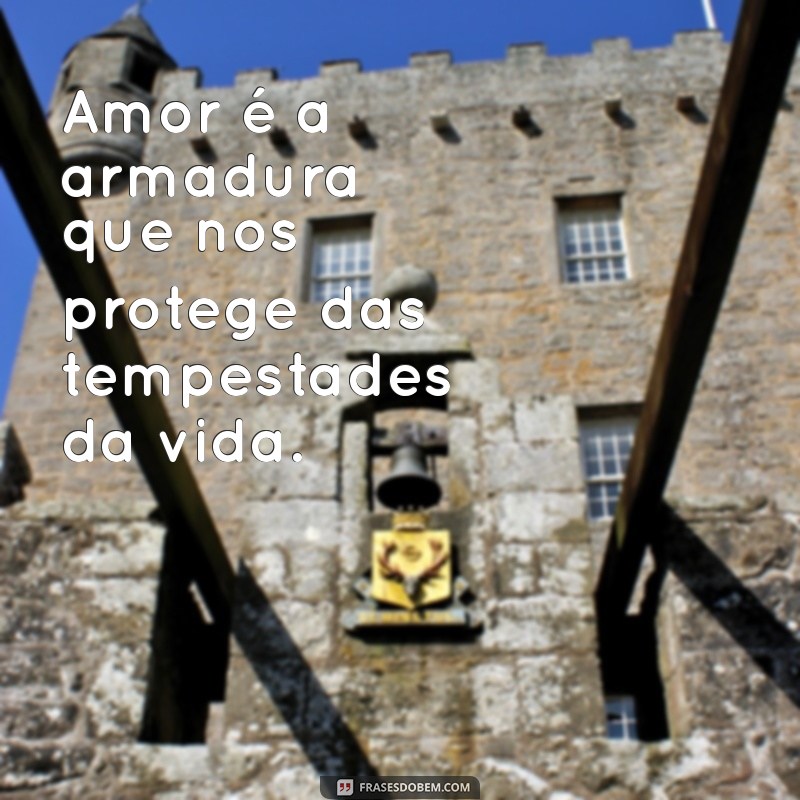 frases de casamento blindado Amor é a armadura que nos protege das tempestades da vida.