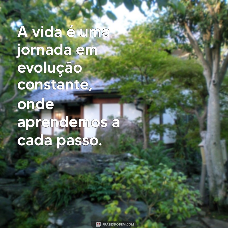 em evolução constante A vida é uma jornada em evolução constante, onde aprendemos a cada passo.