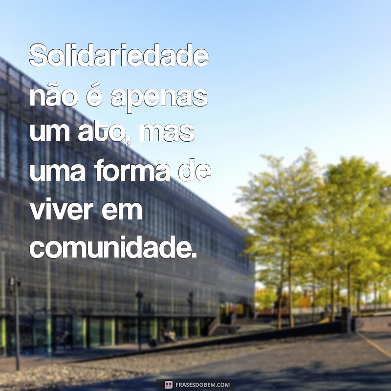 Solidariedade: A Força Transformadora da Empatia e da Ação Coletiva 