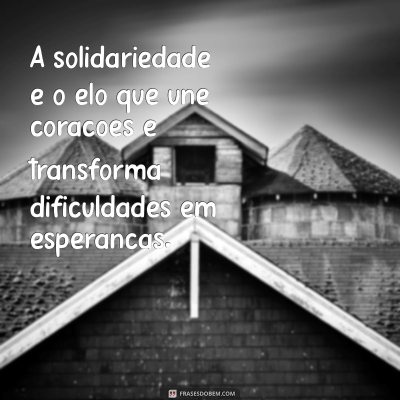 texto sobre solidariedade A solidariedade é o elo que une corações e transforma dificuldades em esperanças.