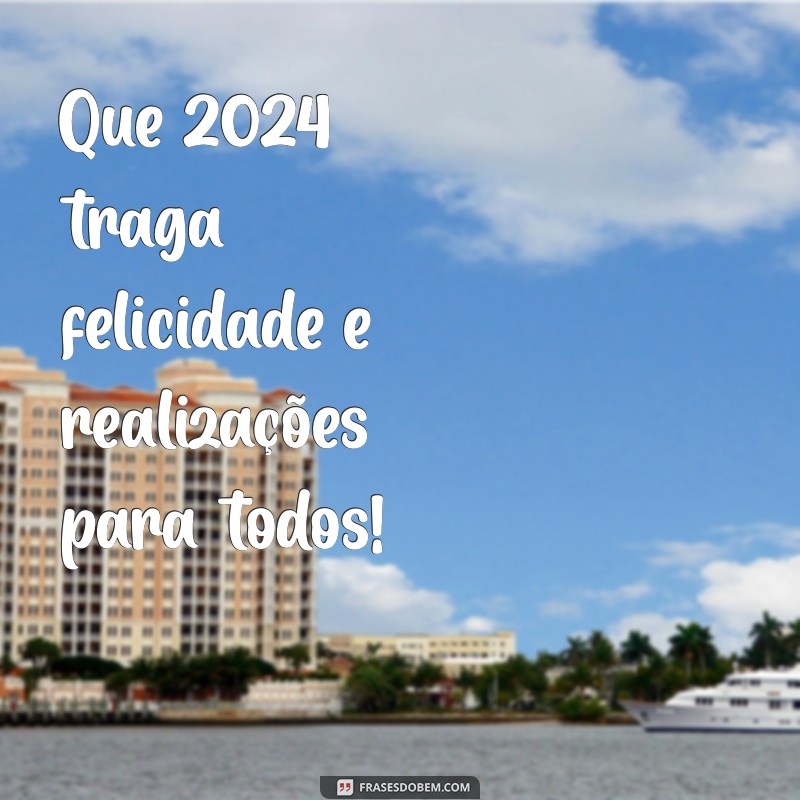 desejamos a todos um feliz 2024 Que 2024 traga felicidade e realizações para todos!