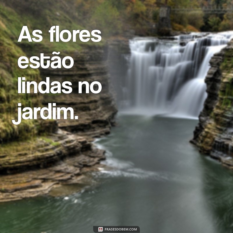 concordância nominal exemplos de frases As flores estão lindas no jardim.