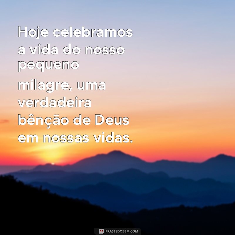 mensagem para apresentação de bebê na igreja evangélica Hoje celebramos a vida do nosso pequeno milagre, uma verdadeira bênção de Deus em nossas vidas.