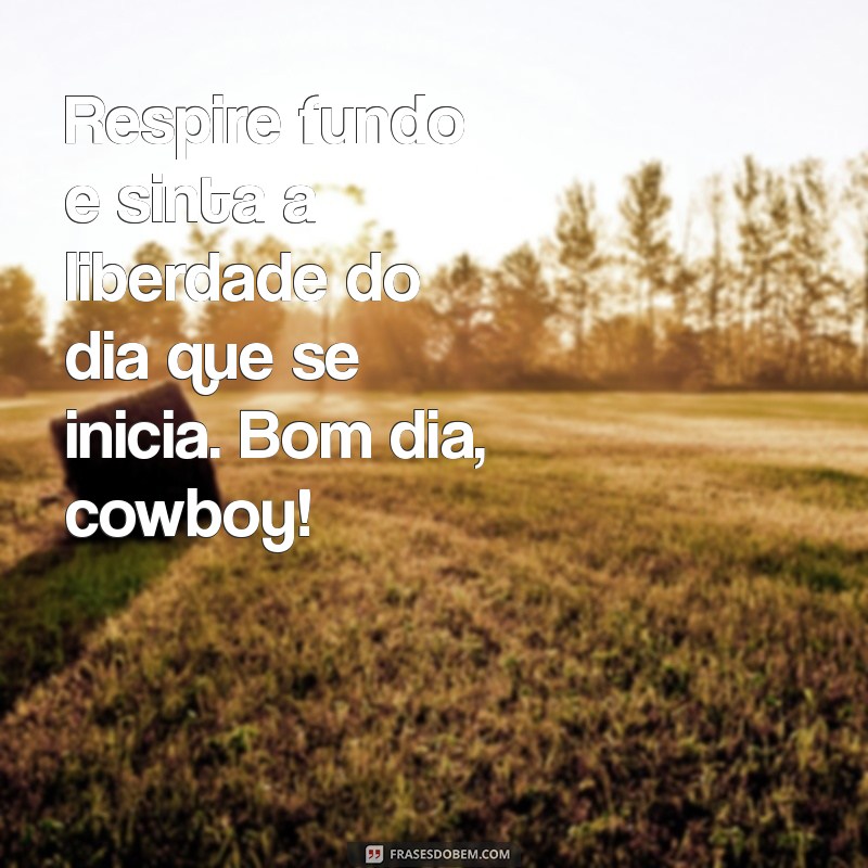 Mensagens de Bom Dia para Cowboys: Inspirações para Começar o Dia com Estilo 