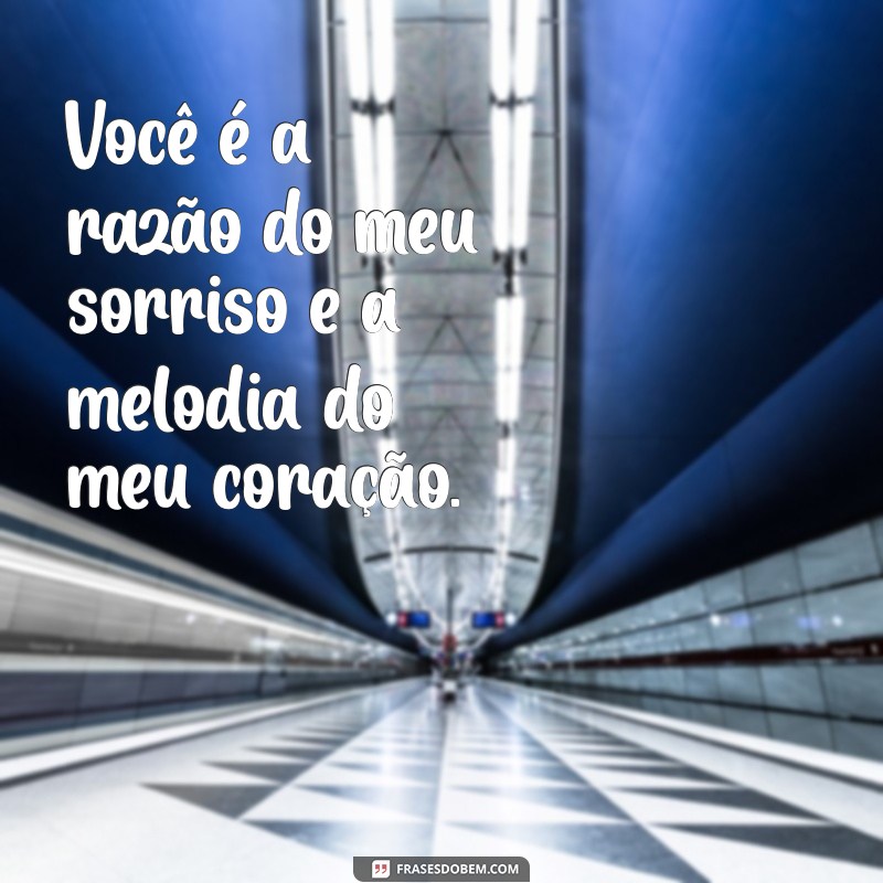 frases de namorado apaixonado Você é a razão do meu sorriso e a melodia do meu coração.