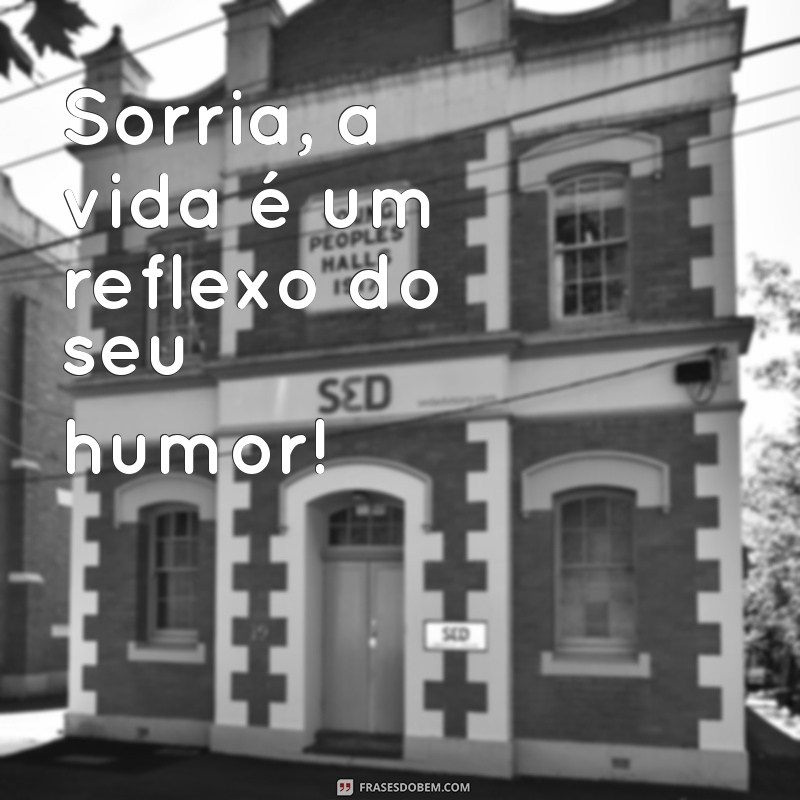 mensagem picadinhas Sorria, a vida é um reflexo do seu humor!