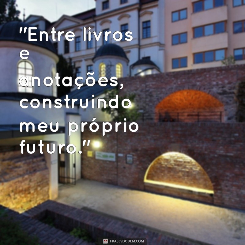 frases para foto estudando 