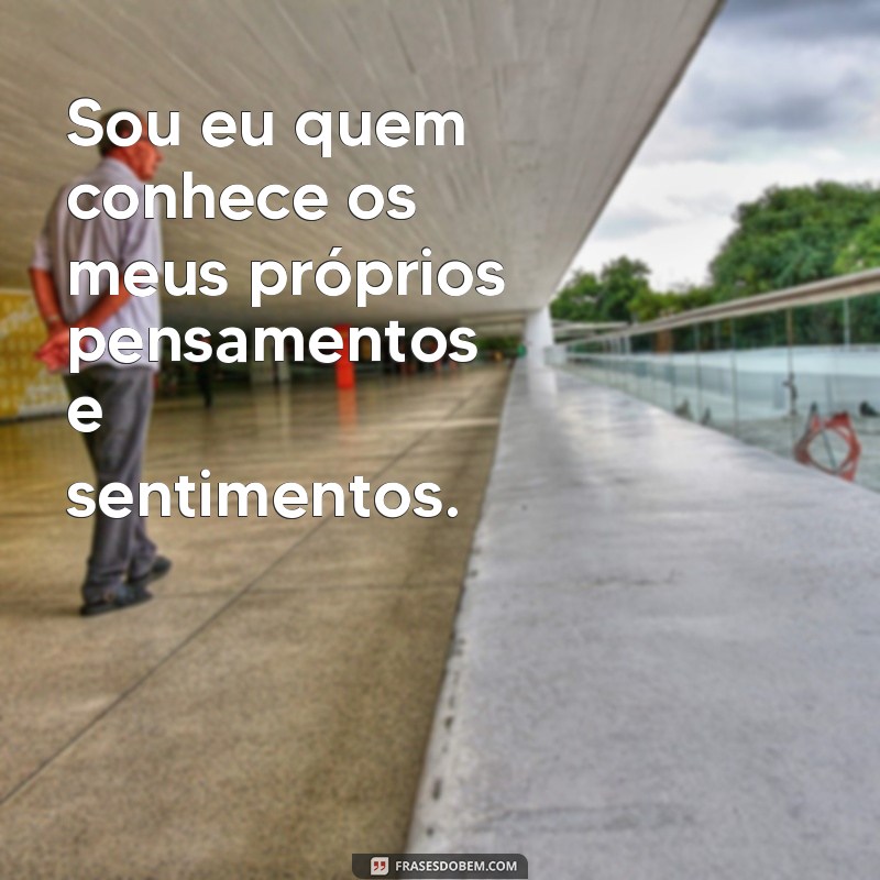 Descubra as melhores frases de autoconhecimento: Eu é que sei os pensamentos 