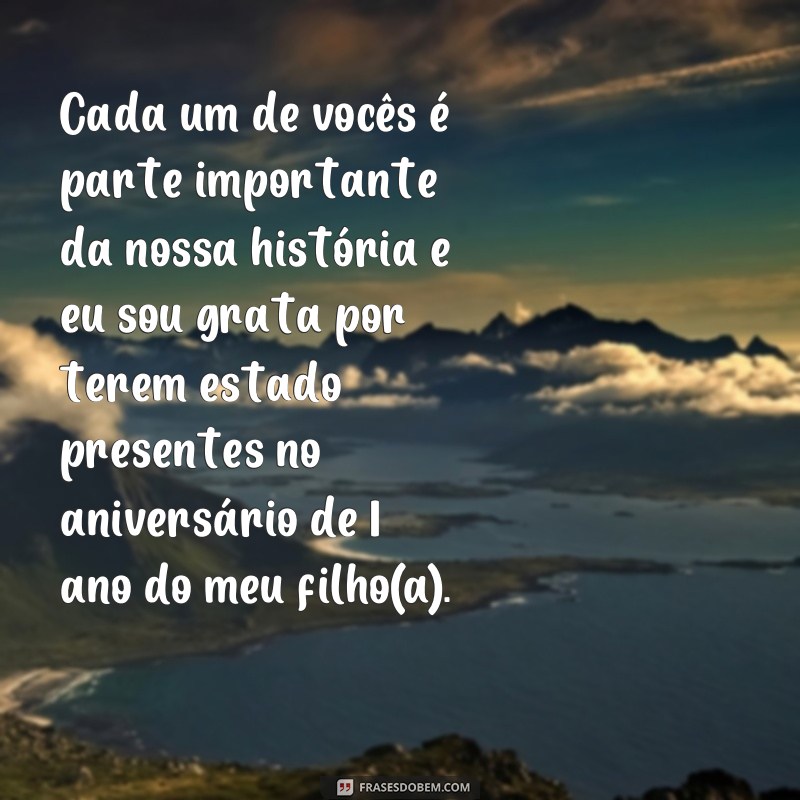 Descubra as melhores frases de agradecimento pela presença no aniversário de 1 ano 