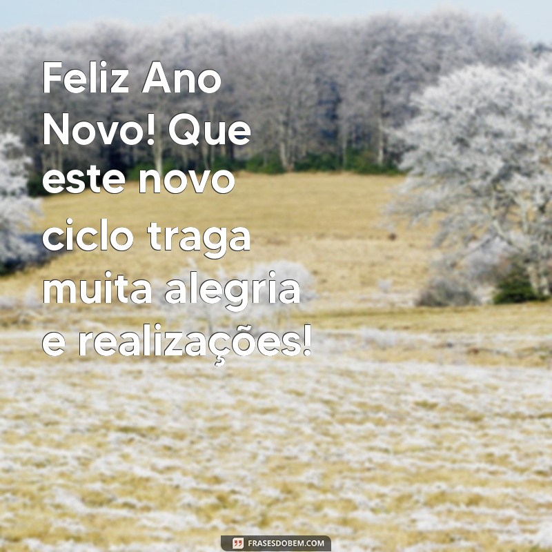 feliz ano novo! Feliz Ano Novo! Que este novo ciclo traga muita alegria e realizações!