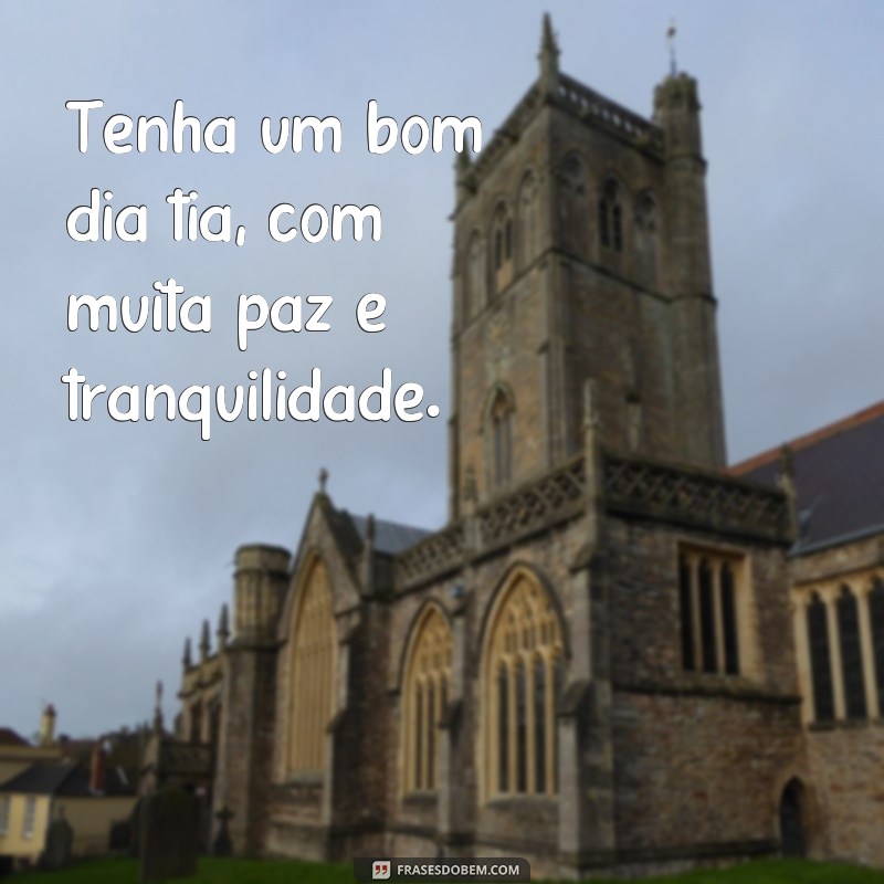 Encante sua tia com as melhores frases de bom dia 