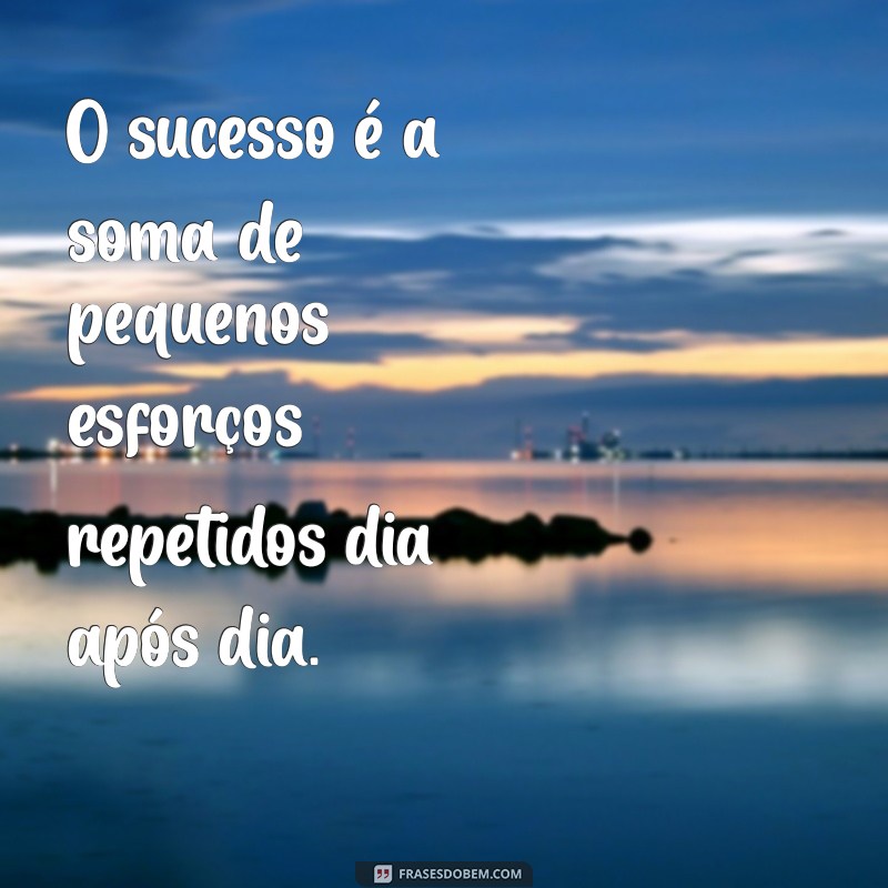 frases esforco O sucesso é a soma de pequenos esforços repetidos dia após dia.