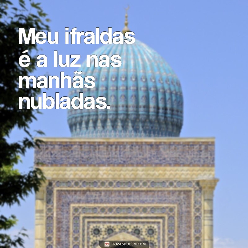 meu ifraldas Meu ifraldas é a luz nas manhãs nubladas.