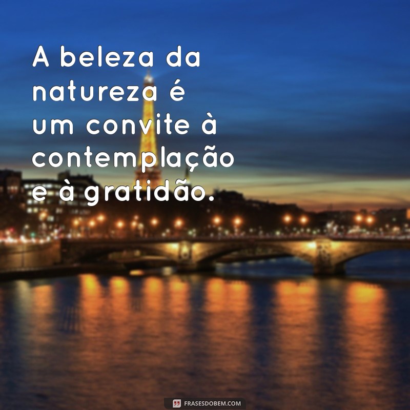 Frases Inspiradoras que Celebram a Beleza da Natureza 