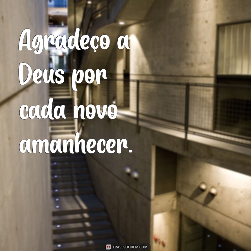 agradecer a deus Agradeço a Deus por cada novo amanhecer.