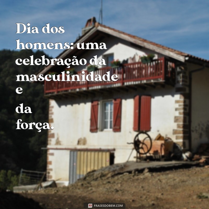 existe dia dos homens Dia dos homens: uma celebração da masculinidade e da força.