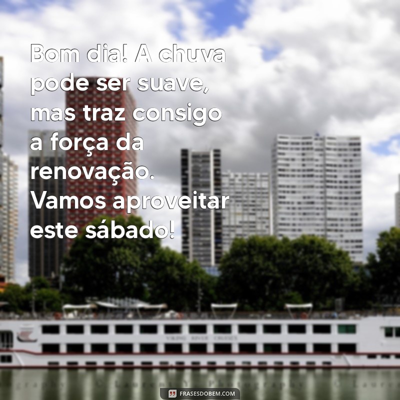 Frases Inspiradoras de Bom Dia para um Sábado Chuvoso 