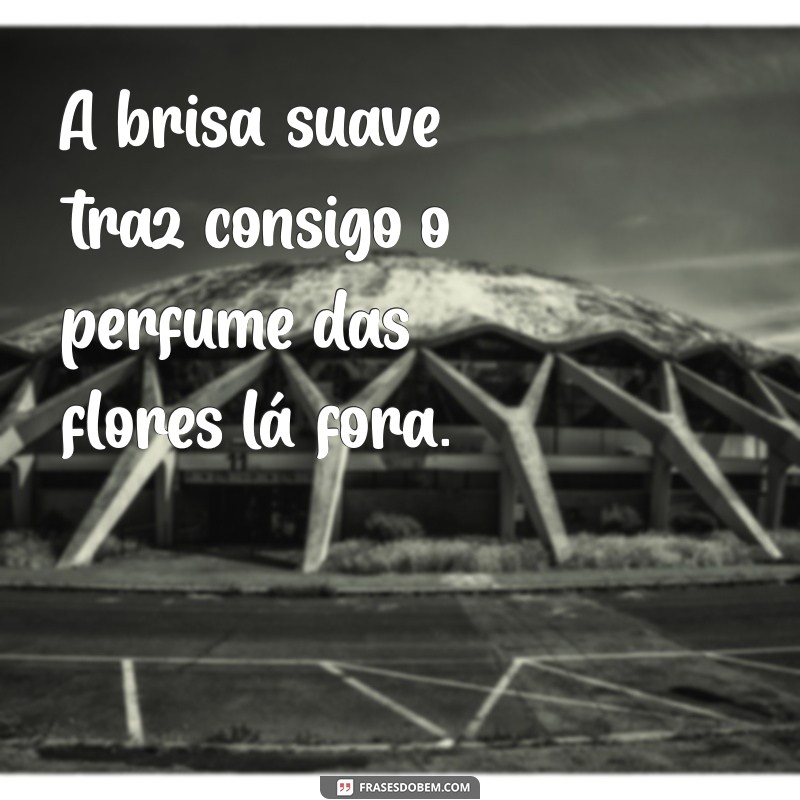 ares através da minha janela A brisa suave traz consigo o perfume das flores lá fora.