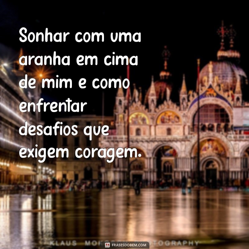 Significado dos Sonhos: O Que Representa Sonhar com Aranha em Cima de Você? 