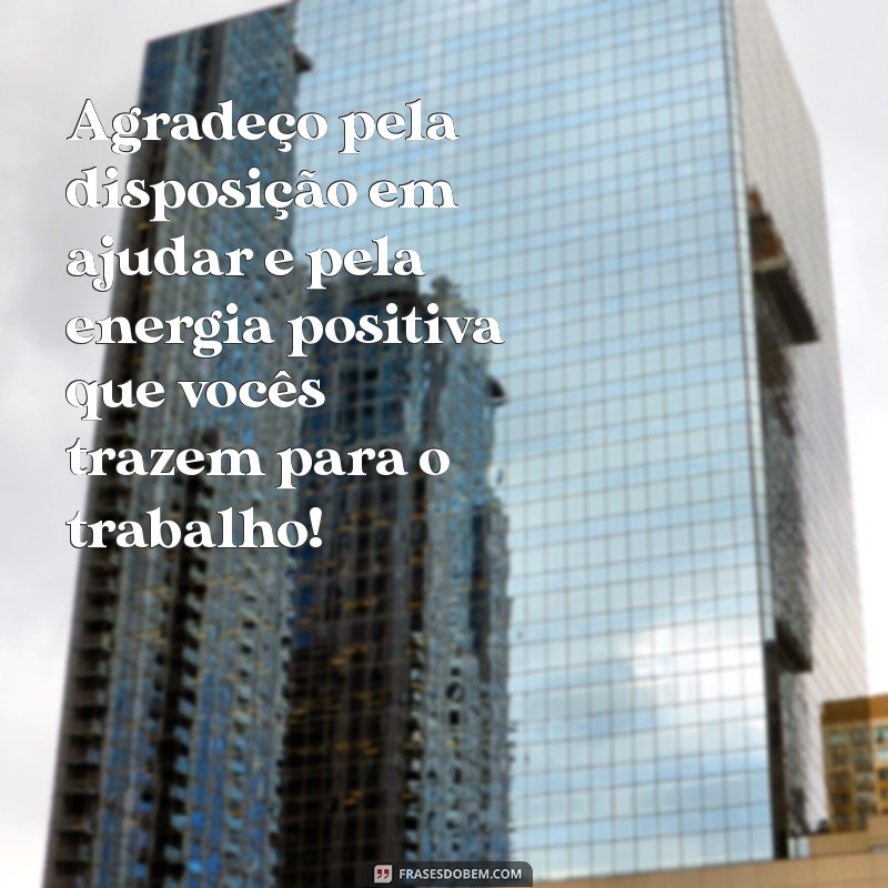 Mensagens Inspiradoras de Agradecimento para sua Equipe de Trabalho 