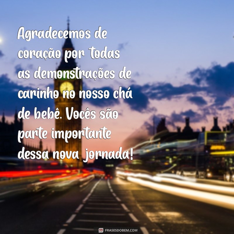 10 Mensagens de Agradecimento Incríveis para Chá de Bebê 