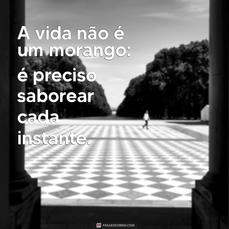 A Vida Não É Um Morango: Reflexões Sobre Desafios e Realidades 