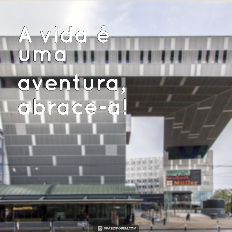 frases curta para A vida é uma aventura, abrace-a!