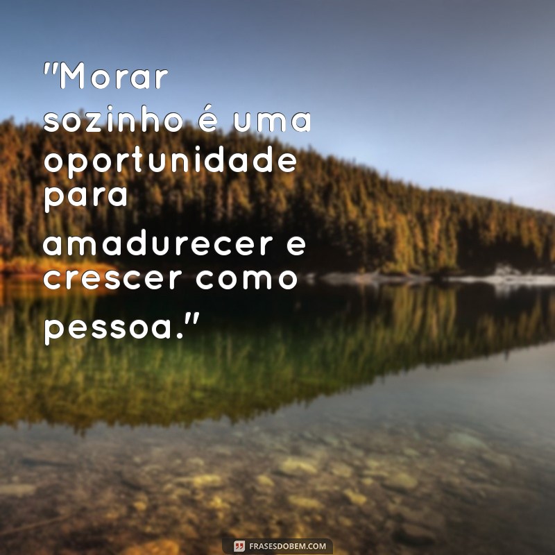 liberdade de morar sozinho frases 