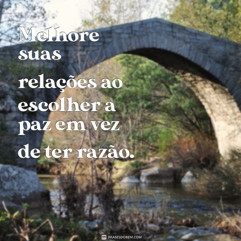 Melhor Ter Paz do Que Razão: Frases Inspiradoras para Refletir 