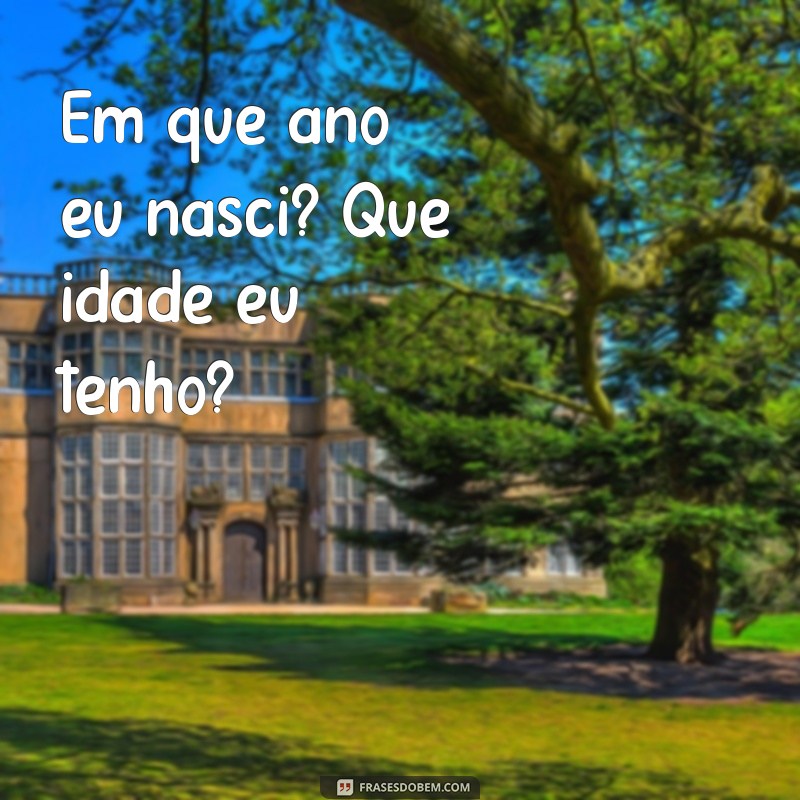 Descubra Sua Idade: Como Calcular e Entender o Tempo que Passou 