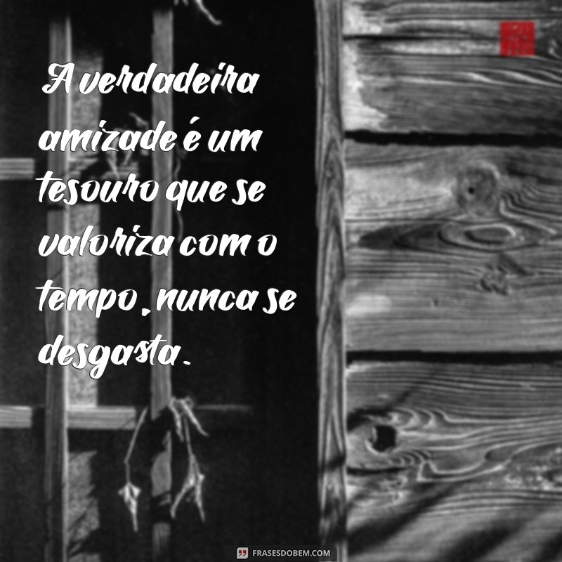 frases de reflexão sobre amizade A verdadeira amizade é um tesouro que se valoriza com o tempo, nunca se desgasta.