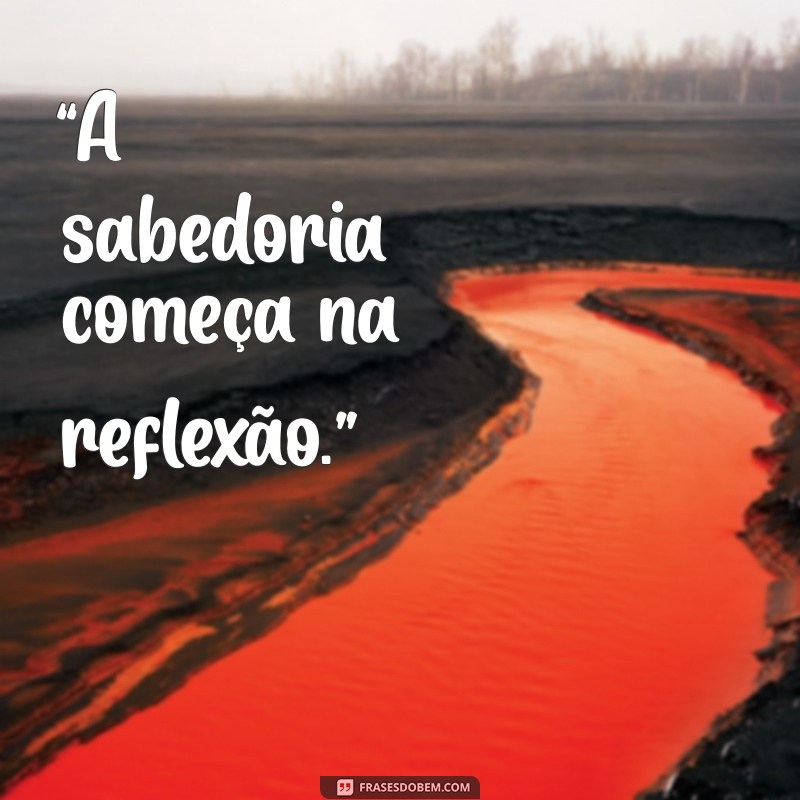 frases de sabios “A sabedoria começa na reflexão.”