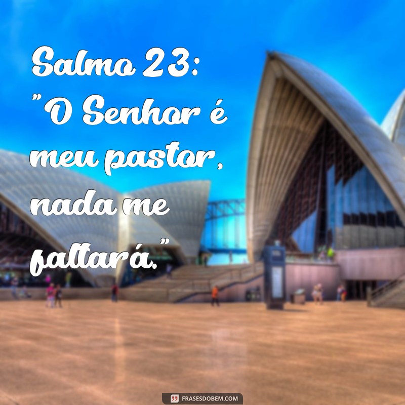 os melhores salmos da bíblia Salmo 23: 