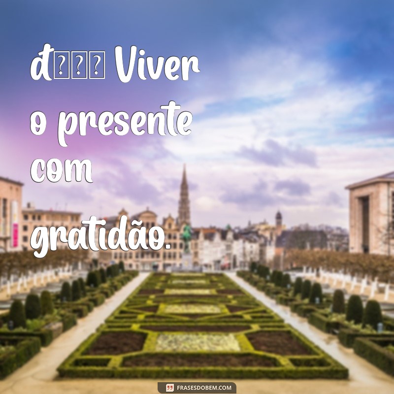 status para instagram biografia 🌟 Viver o presente com gratidão.