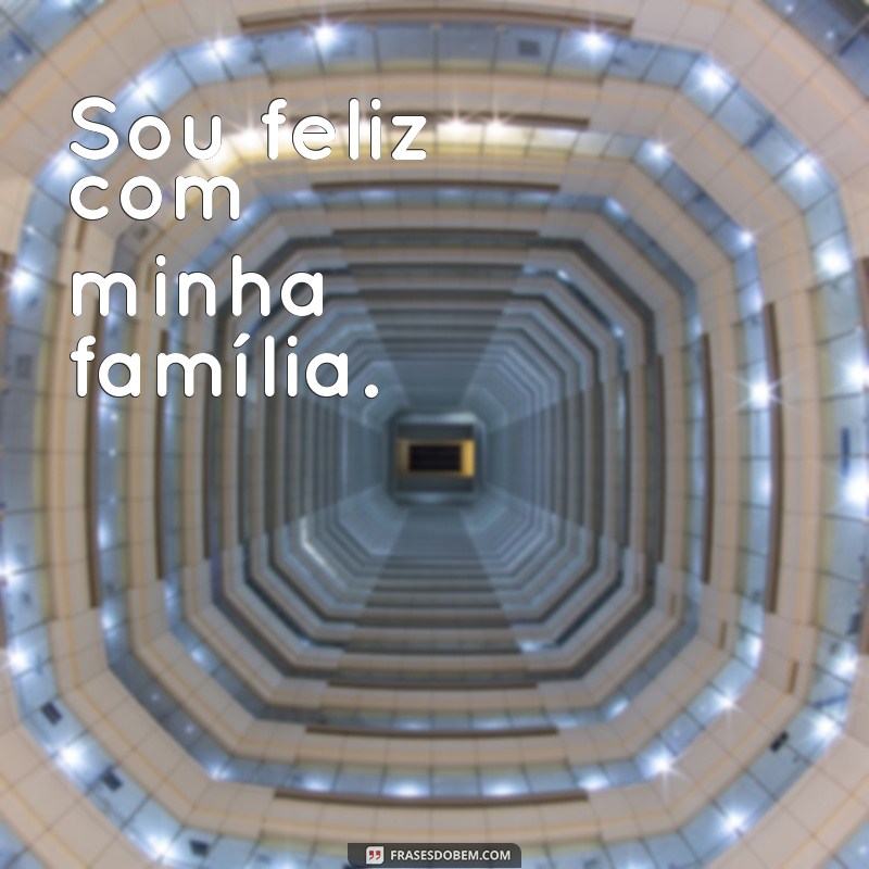 verbo de ligação exemplos frases Sou feliz com minha família.