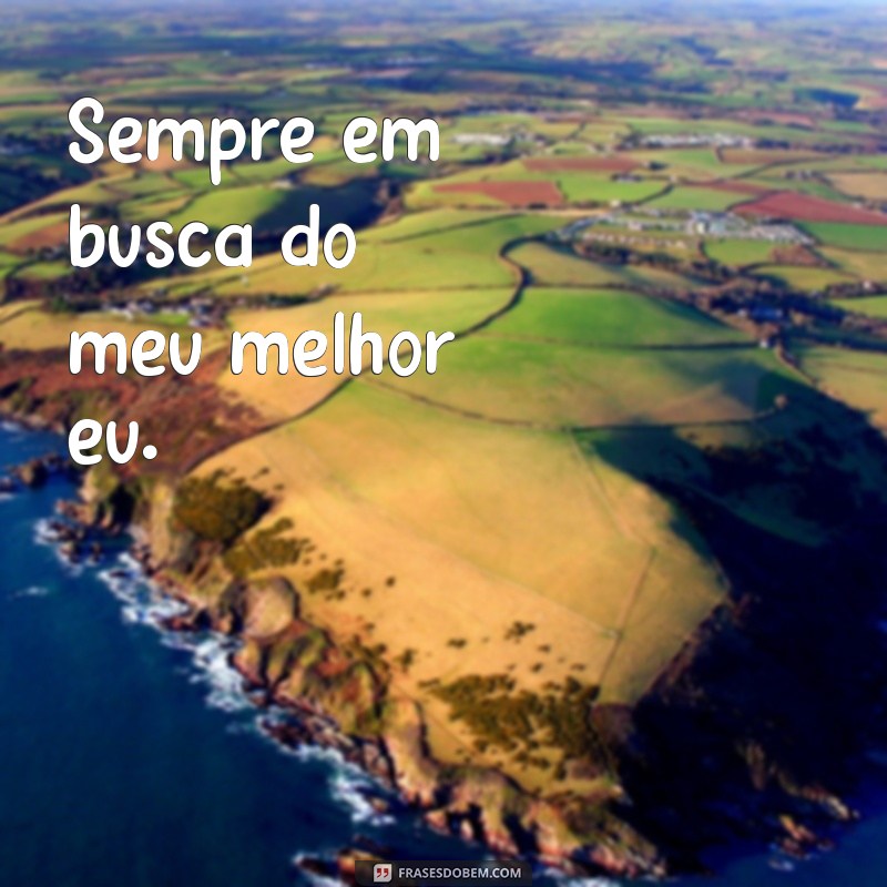 frases para bio do instagram letra pequena Sempre em busca do meu melhor eu.