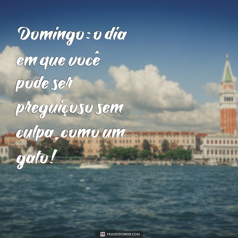 24 Frases Engraçadas para Desejar um Bom Dia de Domingo 