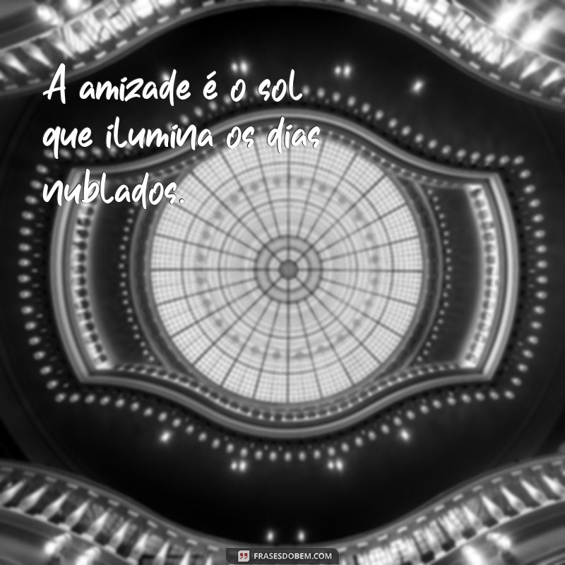 frases de amizade curta A amizade é o sol que ilumina os dias nublados.