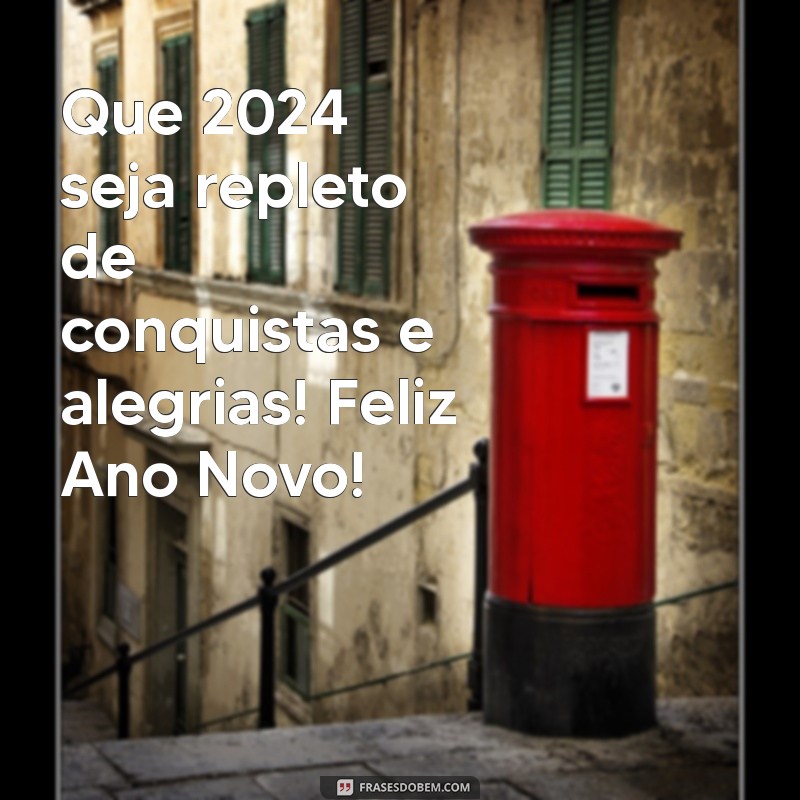 mensagem de ano novo 2024 para whatsapp grátis Que 2024 seja repleto de conquistas e alegrias! Feliz Ano Novo!