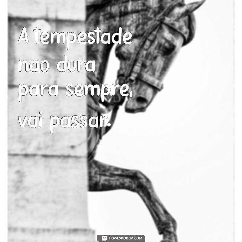 frases vai passar A tempestade não dura para sempre, vai passar.