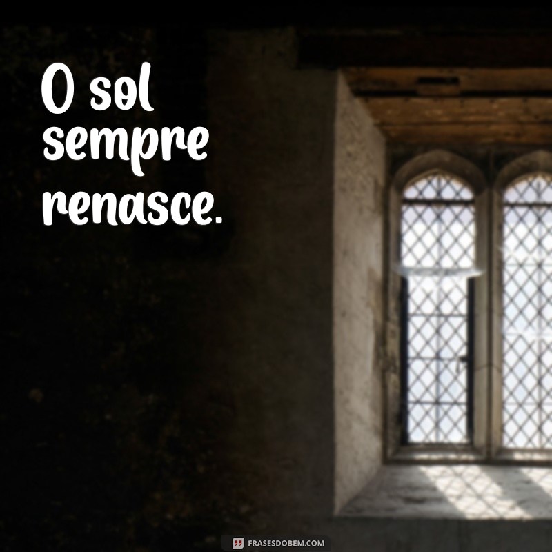 frases bem pequena O sol sempre renasce.