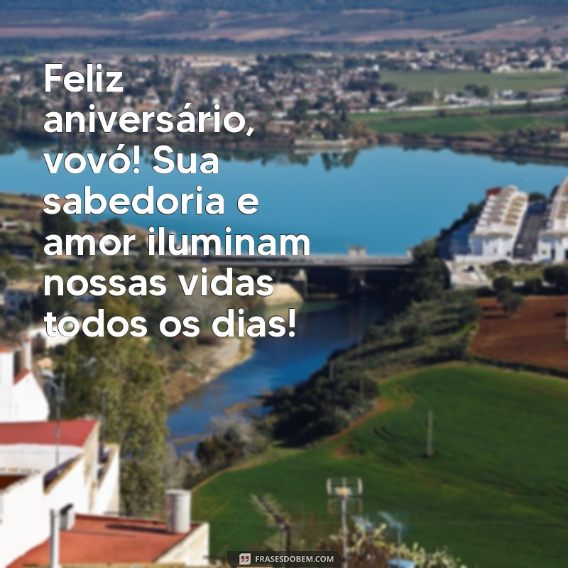 mensagem aniversario vovó Feliz aniversário, vovó! Sua sabedoria e amor iluminam nossas vidas todos os dias!