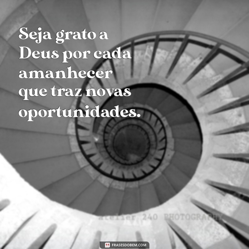 seja grato a deus por tudo Seja grato a Deus por cada amanhecer que traz novas oportunidades.