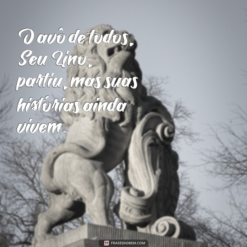 quem morreu na pequena grande família O avô de todos, Seu Lino, partiu, mas suas histórias ainda vivem.